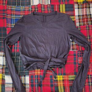 Size 4 lululemon wrap tie long sleeve shirts